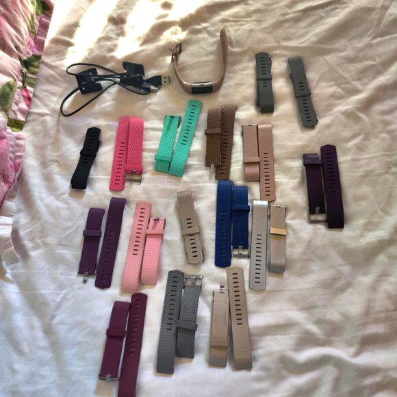FitBit Charge 2 Watch with 15 bands and 2 charging cords - Picture 1 of 3